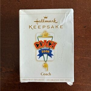 NIB 2006 Hallmark Keepsake Ornament "Coach" Clipboard